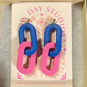 Slow Day Studios Oval Link Dangle Earring